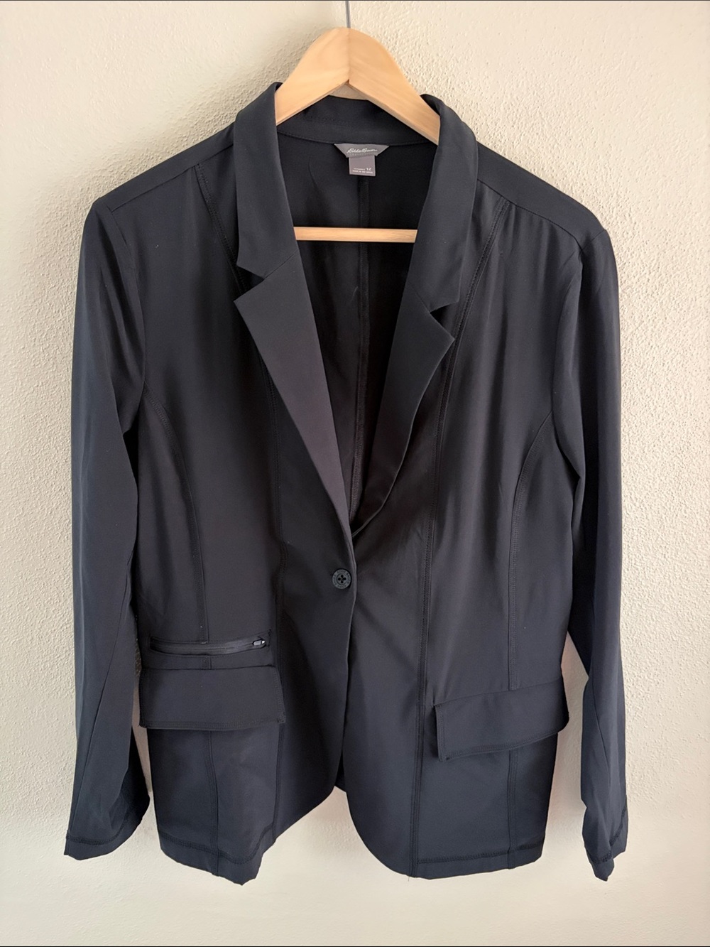 Eddie Bauer casual/sporty light weight blazer style jacket | black | size 12